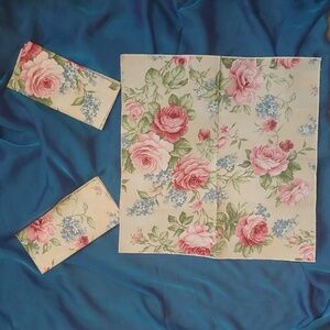 Vtg NWOT Rachel Ashwell (Shabby Chic) Rose Garden Napkins (Set of 3)